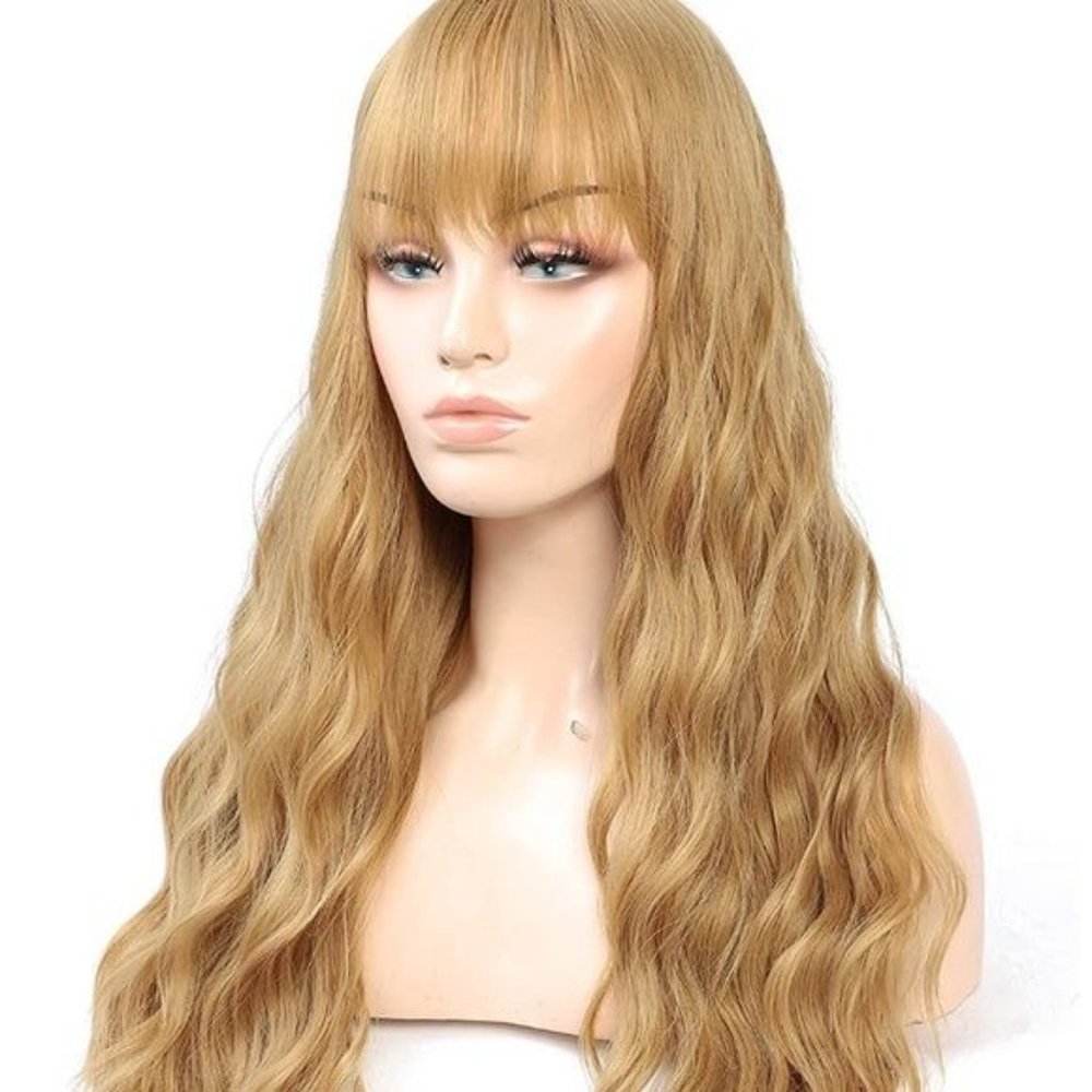 Long Wavy Hair Wig With Bang